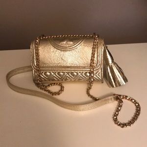 gold tory burch mini bag